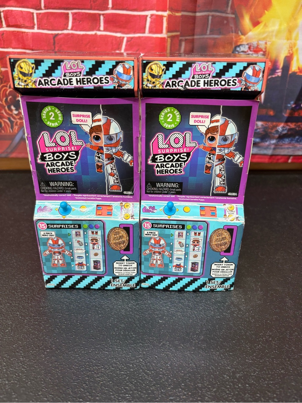 2 L.O.L. Surprise! Boys Arcade Heroes - Purple Action Doll Blind Box